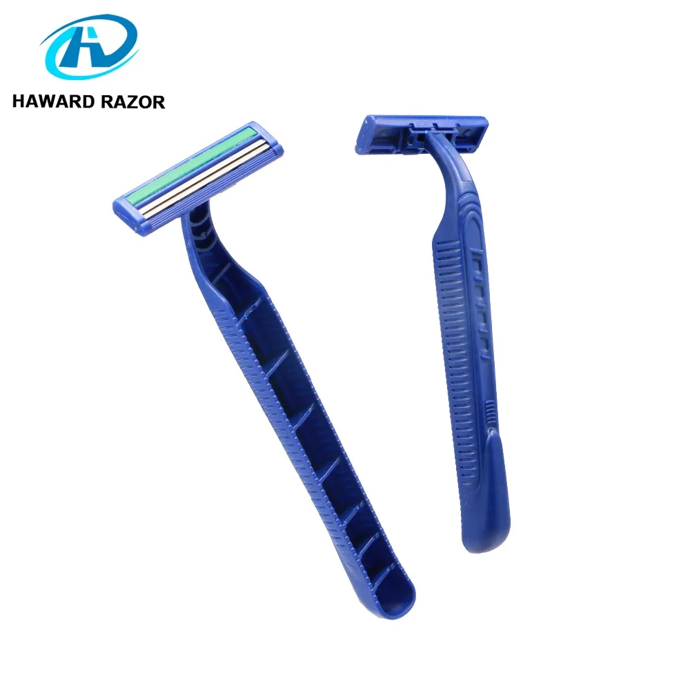 

D211L twin blade plastic disposable straight shaving razor blade shaver, Blue, black, pink and so on. customized color acceptable