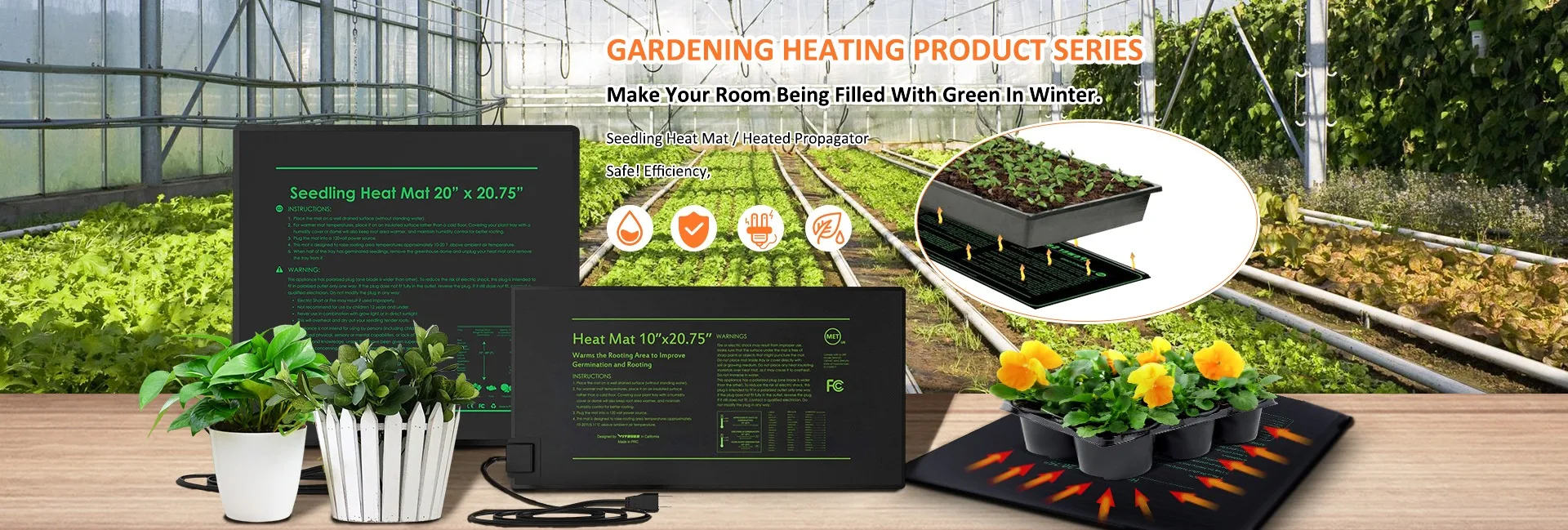 Seedling Heating Mat Hydroponic Winter Propagator Heater