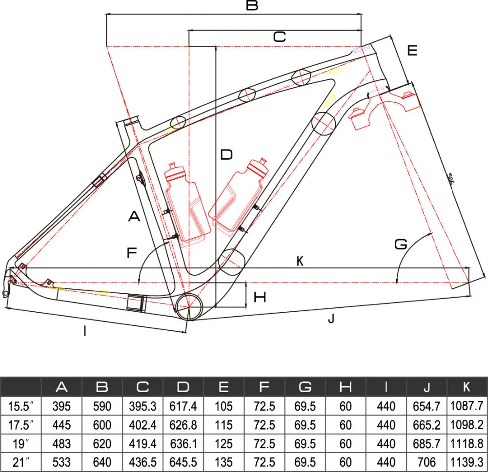 29er carbon mountain bike frame