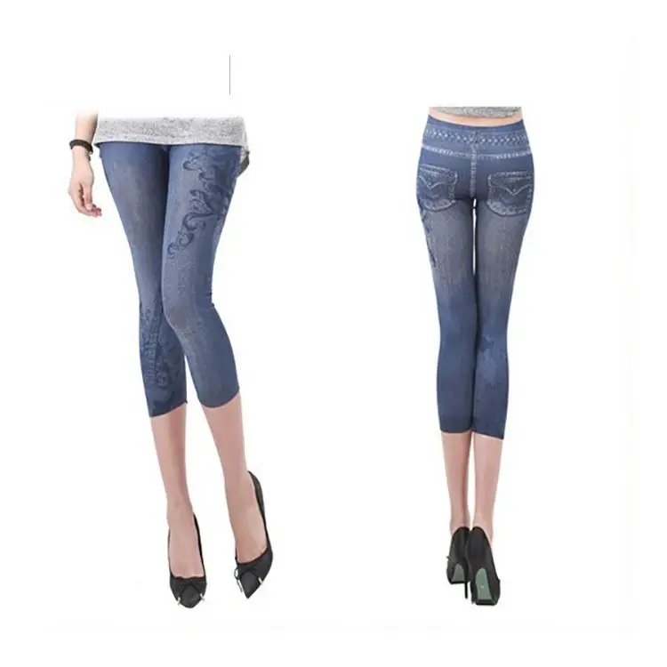 

Summer 7design jeans leggings with 2 color, Black and blue