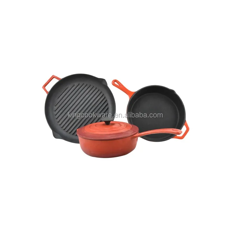 cooks professional 8 piece cast iron cookware set