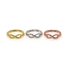Hot Sale Sterling Silver "I Love You" Hidden Message Infinity Ring