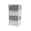 Cotton Fabric Drawer Craft Solid Wood Small Baby Storage Cabinet