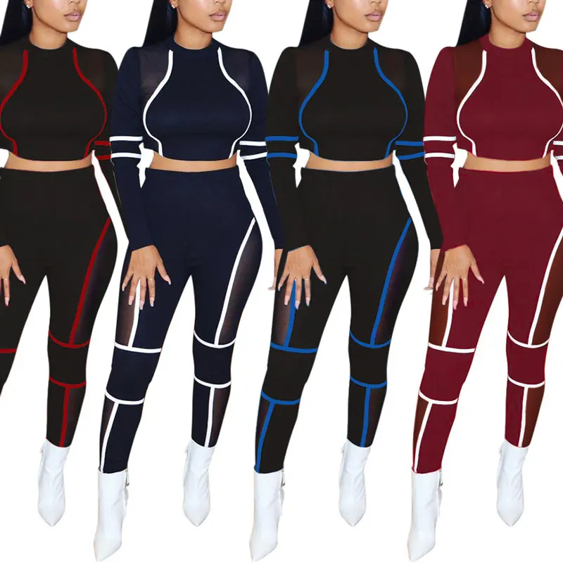 

81106-MX93 newest two piece club wear sexy jumpsuit women
