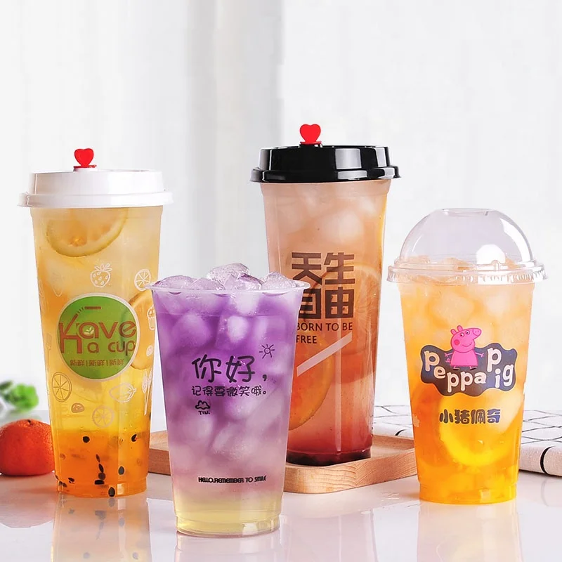 

Transparent customized logo thickening pp disposable clear plastic cup