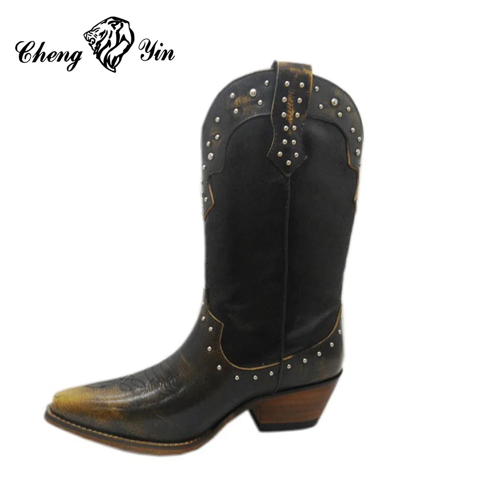womens cowboy boots with heel