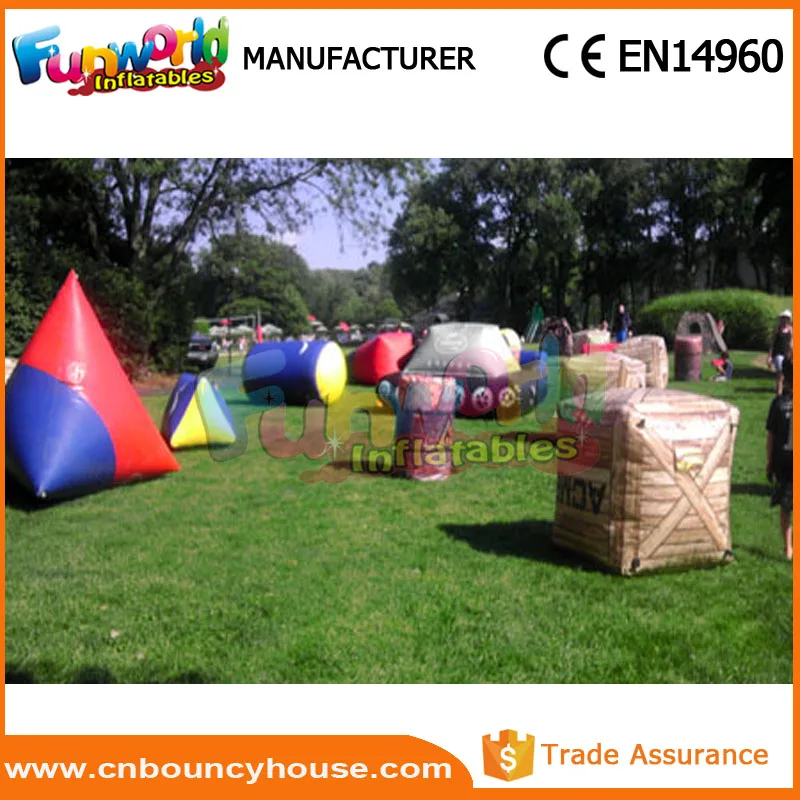Commercial Grade Inflatable Paintball Arena Air Shooting Sports Game