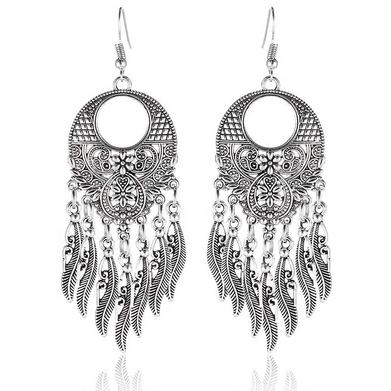 

Handmade Pendent Fancy Big Drop Earrings Women Jewelry Bohemia tassel Earring, Antique color