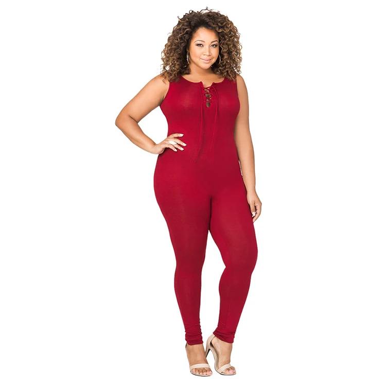 

Women bodycon romper plus size jumpsuit for fat women