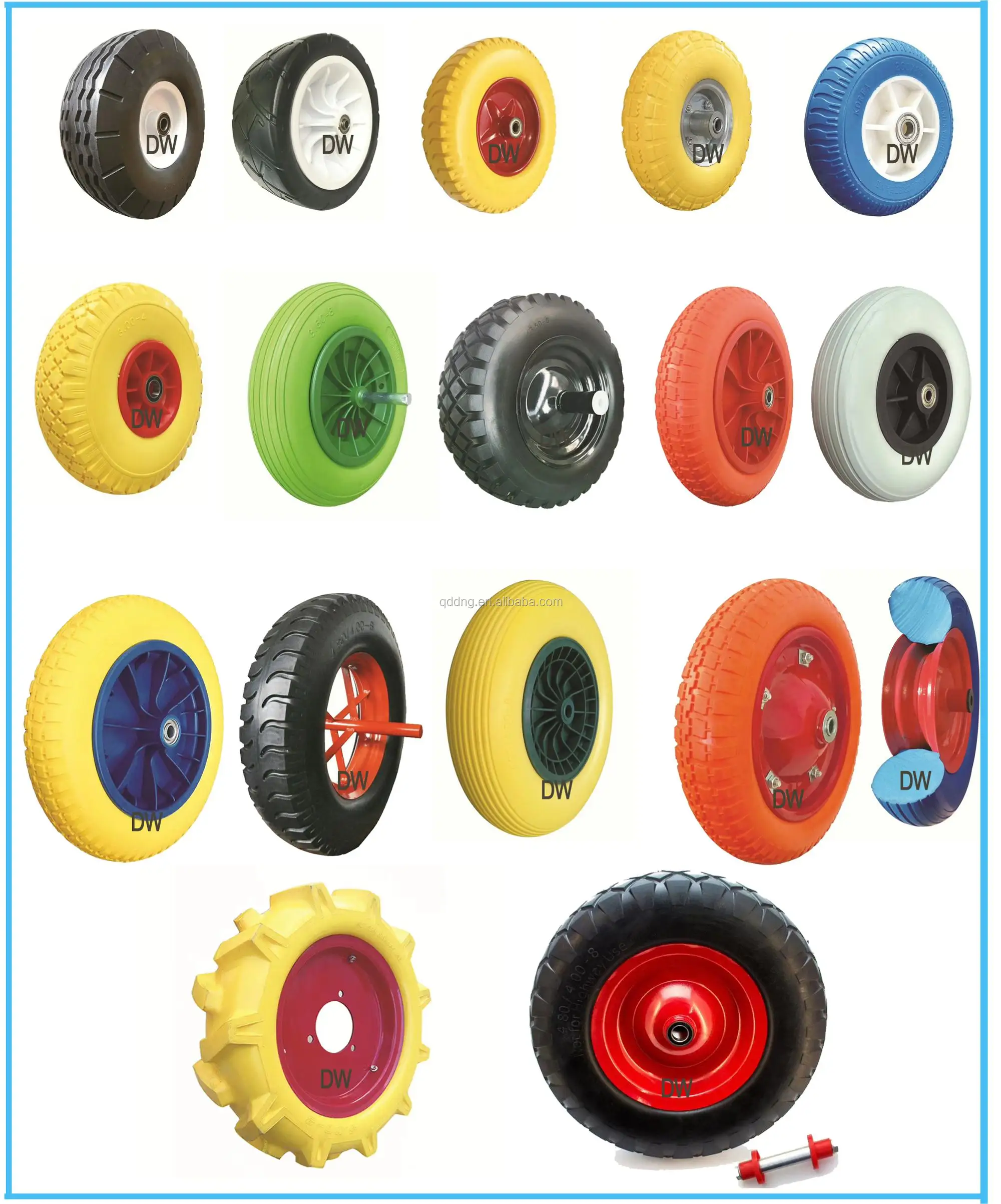 00-8 wheelbarrow wheel 16 inch pu foam wheel