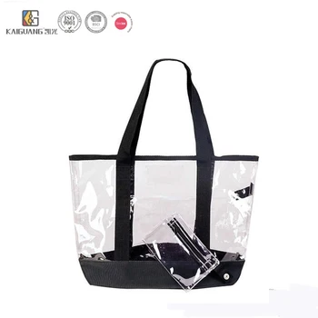 Large Capacity Pvc Tote Shopping Bag With Small Pouch - Buy Pvc Tote Shopping Bag,Clear Pvc Bag ...