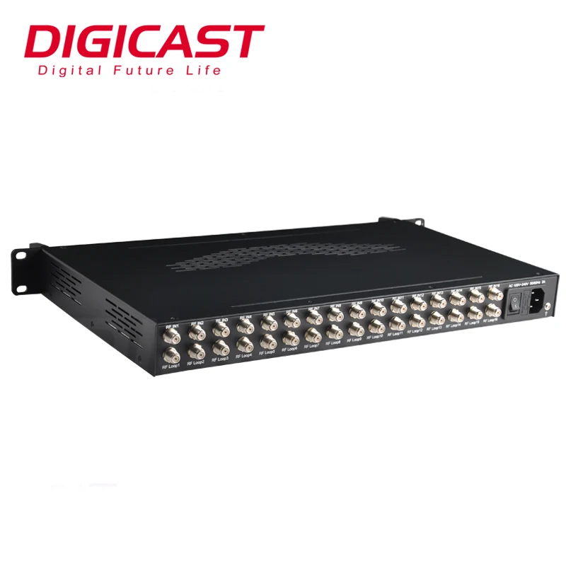 

Digital TV Headend IP Gateway Low Cost Broadcasting Satellite Digital TV Headend Receiver FTA 8 Tuner DVB To IP Gateway