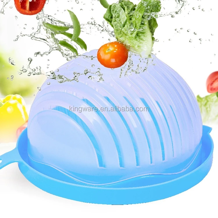

Amazon hot sale manufacturer directly kitchen accessory cooking tools fruit and vegetable slicer salad cutter bowl, Any panton color for handle