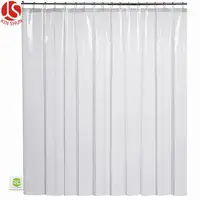 

Custom Plastic PEVA shower curtain with Liners Hook matching thicker window curtains