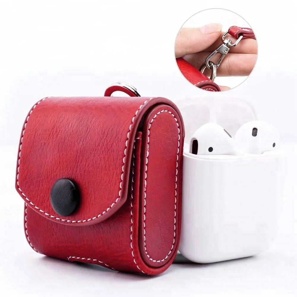 

Hot Sale Case For AirPods, Snap Closure Protective Cover Carrying Pouch Pocket, with Holding Strap Charging Case