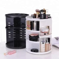 

Hot selling rotation cosmetic storage box 360 rotating makeup organizer