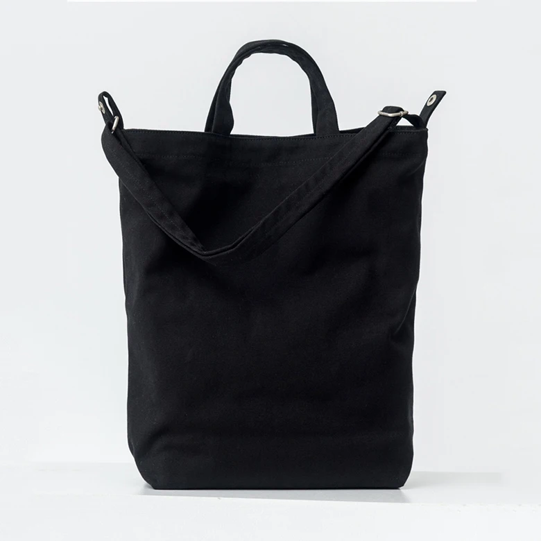 

Classical 6 color plain duck bag black shoulder bag dual purpose 16oz cotton canvas tote bag with inside pocket, As the pictures or as per customers' requirements