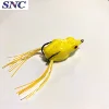 Soft frog lure yellow color