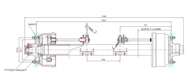 China Used Axles,English York Axle 16 Ton With Square Beam - Buy Used ...