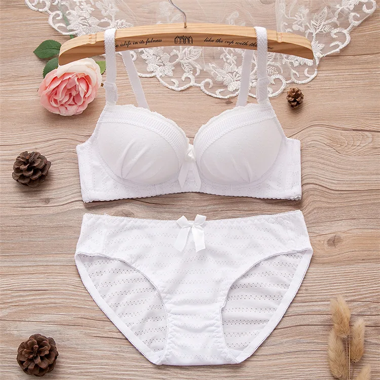 

Aliexpress wholesale underwear set sexy bra cotton adjustable underwear women's underwear, 5colors