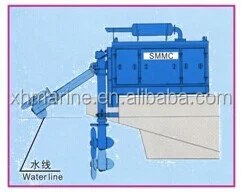 Transom Installation Type Rudder Propeller Azimuth Thruster with Main Engine