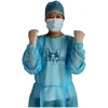 Biodegradable Elastic Cuff Hospital Staffy Uniform Lab Coat Nurse Uniform Suit Long Sleeved fluid resistant waterproof Gown