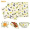 3 Pack Reusable Bee Wax Wrap Paper Sustainable Plastic Free Food Storage Wraps