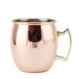 Image of Bulk Personalized Logo'd Stainless Steel Engraved Hammered moscow mule Copper Mugs