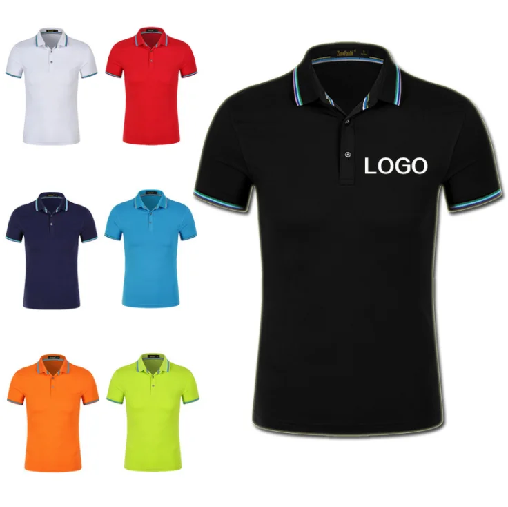 shenzhen custom Good quality print te logo round neck mens polo t-shirt sport shirts