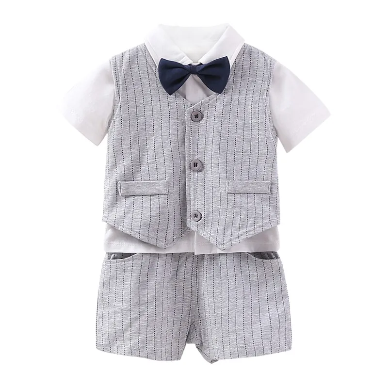 Baby Gentlemen's Dress Summer Cotton One Year Old Boy's Summer Dress