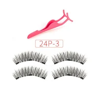 

Magnetic eyelashes with 3 magnets magnetic lashes natural false eyelashes magnet lashes with eyelashes applicator