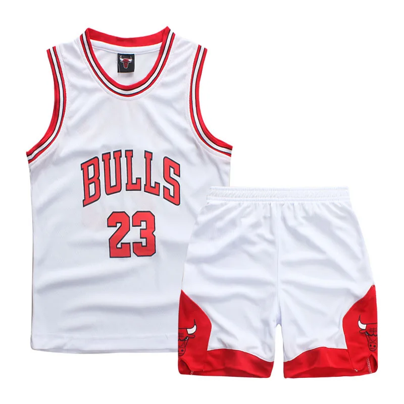 

Children Basketball Jersey Set Basketball Embroidery Shirt Training Wear for Boys Girls, As website show