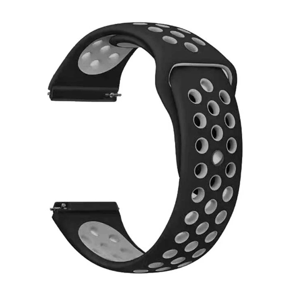 

Colorful 20mm silica watch band strap for smart sport watch, Two-tone color