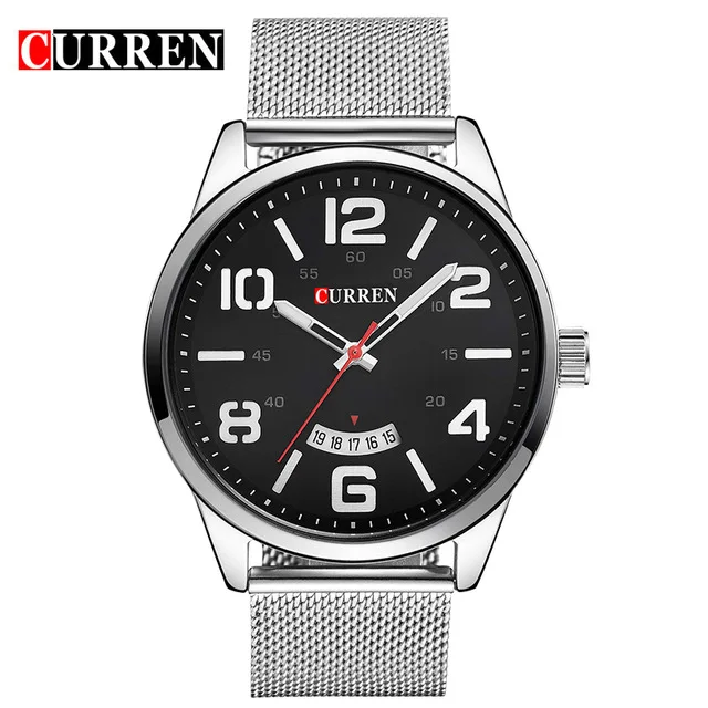 

CURREN Men 8236 Quartz Wristwatch Luxury Branded Movement Mesh Hand Waterproof Watch for Man reloj curren hombre