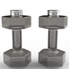 1.3L patented custom dumbbell water bottle, Free sample plastic water jug mini 2.2L,OEM logo metal joyshaking water bottle