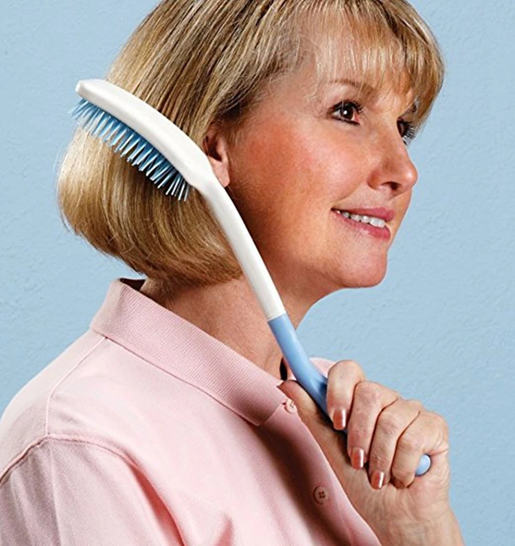 13" Long Reach Long Handle Soft Brush Comb For Those With Limited