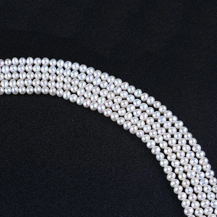 
16 inches White Potato Shape Loose Freshwater Pearls String  (60737893863)