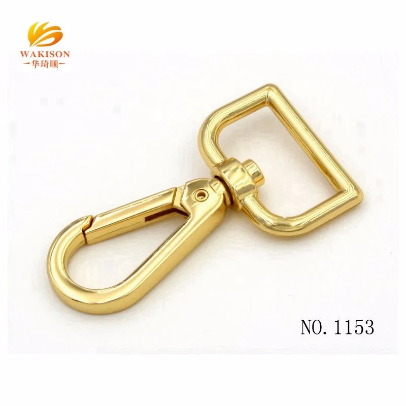 Zinc Alloy Gold Plated 23/4" Trigger Snap Hook 5/8" Swivel Eye Snap