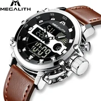 

2019 Sport Chronograph MEGALITH Quartz Watch Men Multifunction Waterproof Date Luminous Wrist Watch Men Clock Relogio Masculino