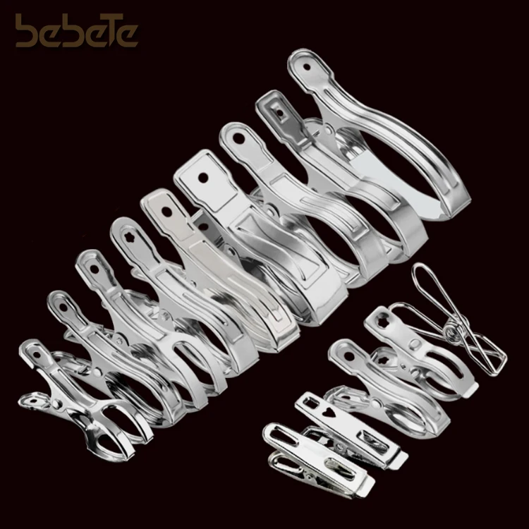 Double Strong Jumbo Size Stainless Steel Beach Towel Clips For