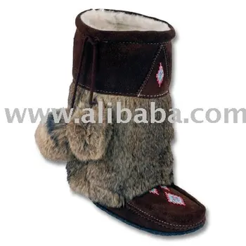 moccasin boots with fur