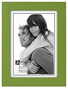 Malden International Designs Linear Classic Wood Picture Frame, Holds 5x7 Picture, Green by Malden International Designs