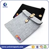 Custom Envelope felt documents bag with wood button