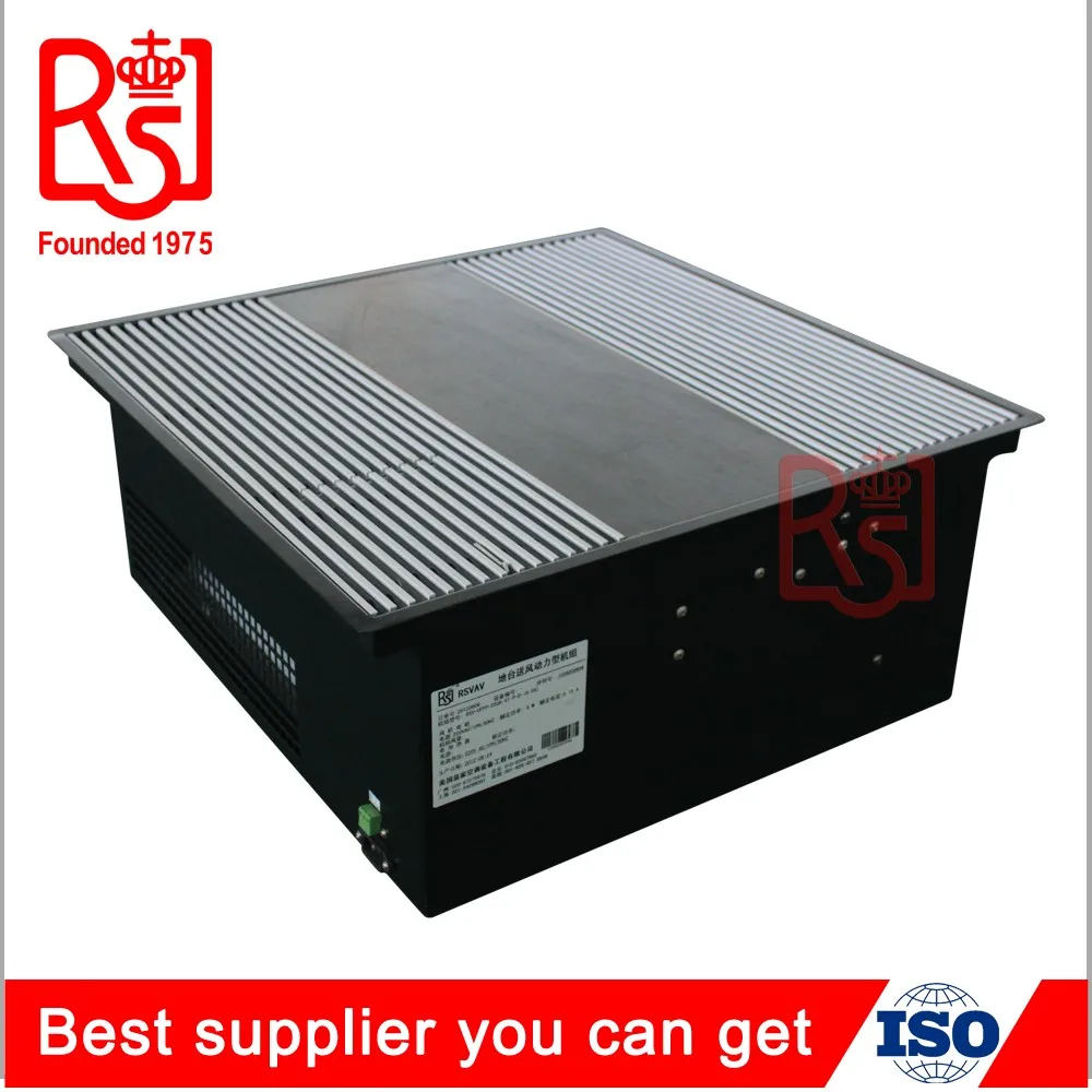 Hvac System Ground Ventilation Square Under Floor Cooling Fan Vav