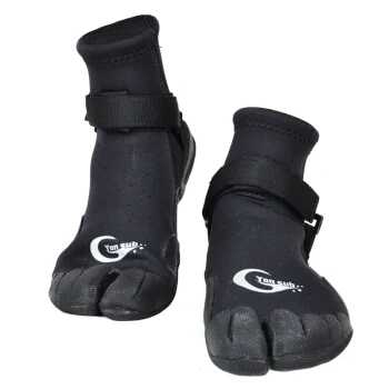 

Black color waterproof scuba neoprene surfing & diving boots, Black/ customized