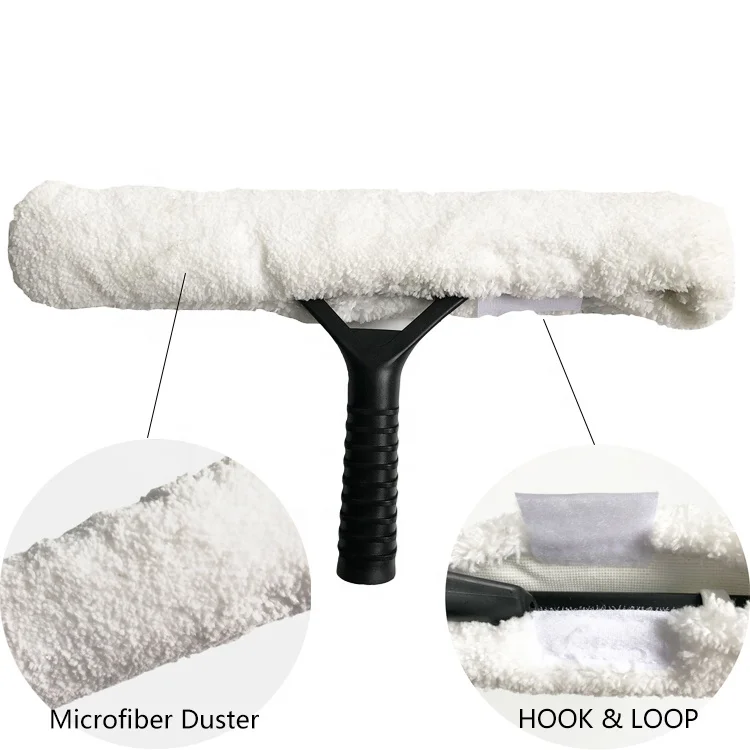 Window Squeegee&scrubber Kit Esd Double Sided Microfiber Rubber Plastic