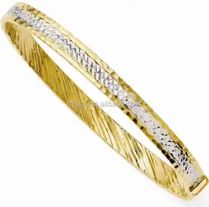 deisgn stainless steel 14k yellow rhodium fancy diamond cut