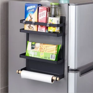 Image of 2018 new design creative kitchen holder storage rack with magnetic block for refrigerator and washing machine