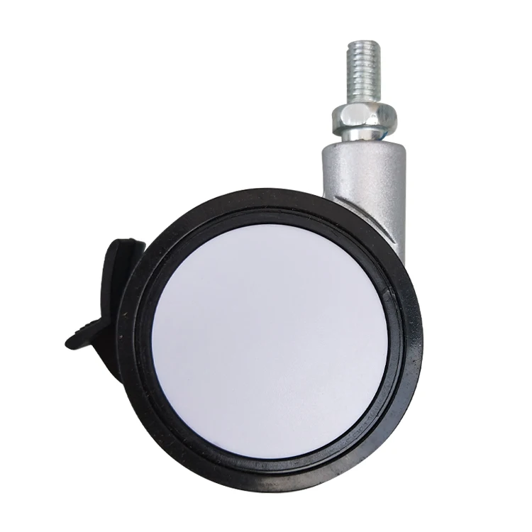 2 Inch White Threaded Screw Caster Wheel Furniture With Brake Buy