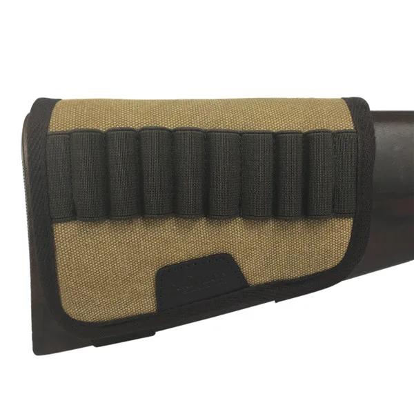 

Tourbon Hunting Accessories Airsoft Sports Gun Buttstock Rifle Hold 9 Shells rifle Cartridge Holder/Ammo Carrier, Tan